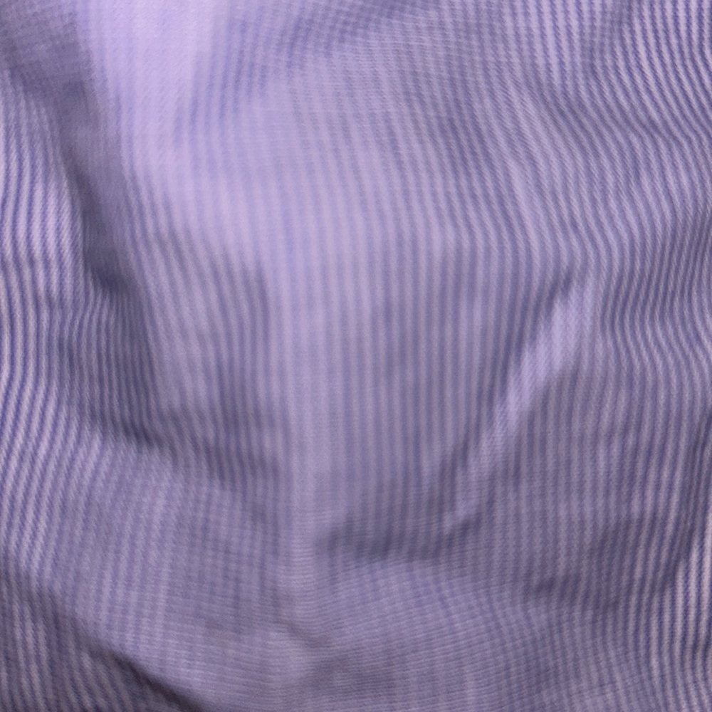 Thin pin stripe off the shoulder blouse